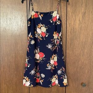 Francesca's Collections Navy Floral Mini Dress
